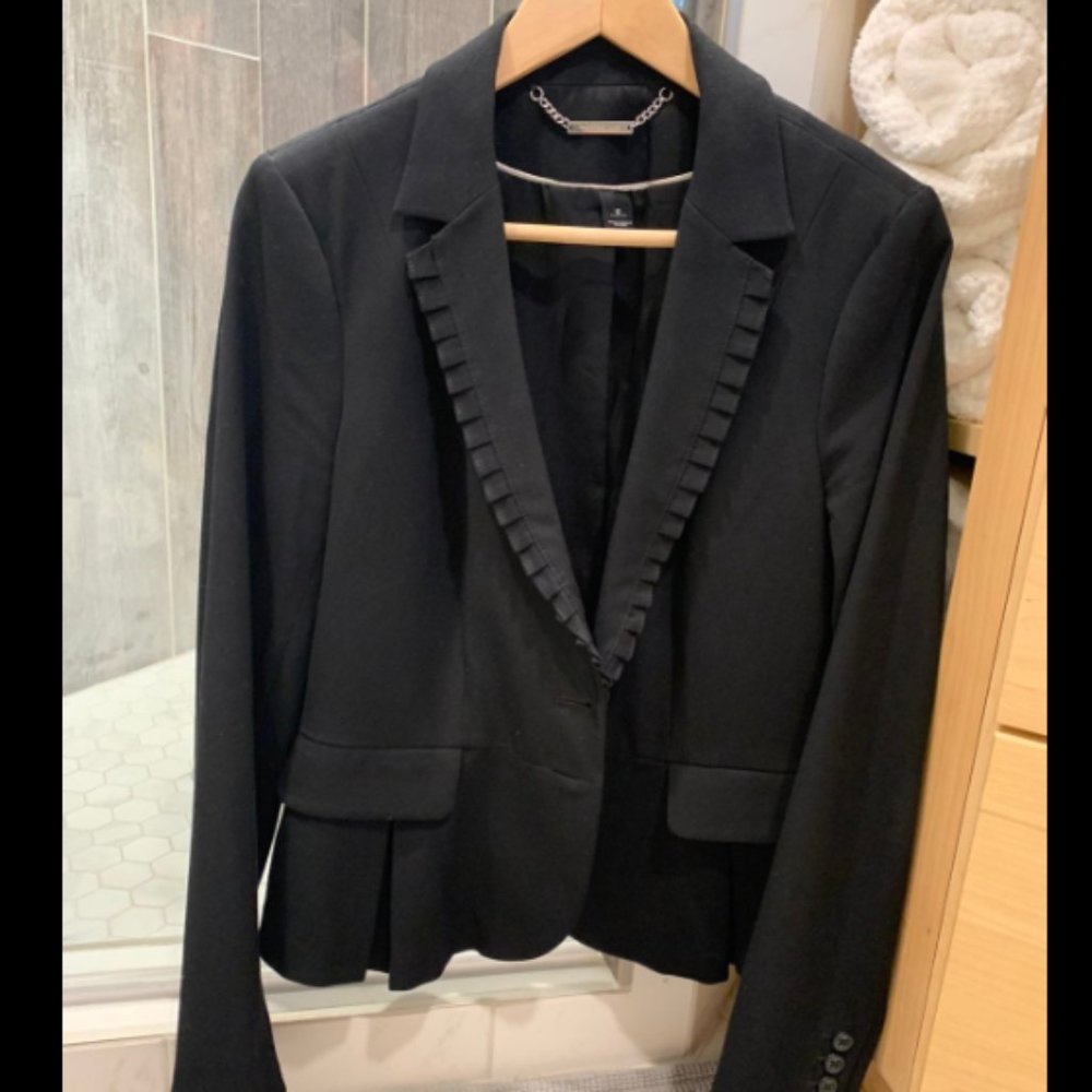 WHBM black blazer size 12